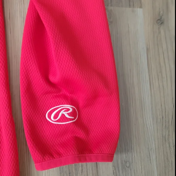 Rawlings Vintage L A long sleeve jersey sweatshirt mens medium 100 % Polyester - Picture 4 of 6